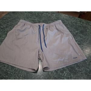 Huk Shorts Mens XL Gray Performance Fishing Stretch Quick Dry Summer Outdoor